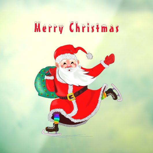 Autocollant Pour Fenêtre Père Noël - Cadeaux pour tous - Joyeux Noël (Feuille 3)