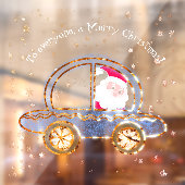 Autocollant Pour Fenêtre Père Noël dans sa voiture à Noël (Feuille 2)