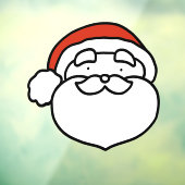 Autocollant Pour Fenêtre Père Noël découpé sur mesure en art doodle mignon (Feuille 3)