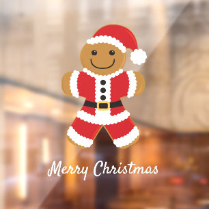 Autocollant Pour Fenêtre père Noël Gingpain homme Noël