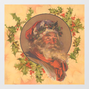 Autocollant Pour Fenêtre Père Noël Leyendecker Antique Victorien