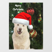 Autocollant Pour Fenêtre Père Noël Paws - Crystal the Husky Dog Christmas (Feuille)