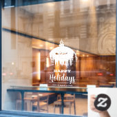 Autocollant Pour Fenêtre Père Noël Sleigh Ornament Joyeuses Fêtes (Fenêtre de café)