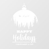 Autocollant Pour Fenêtre Père Noël Sleigh Ornament Joyeuses Fêtes (Feuille)