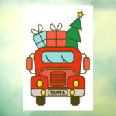 Autocollant Pour Fenêtre Père Noël vue de devant Joyeux Noël (Feuille 3)