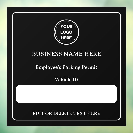 Autocollant Pour Fenêtre Permis de stationnement Numéro de véhicule Texte p (Feuille 3)