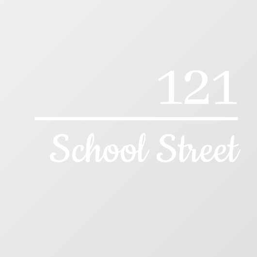 Autocollant Pour Fenêtre Personalized Mailbox Number and Address (Feuille)