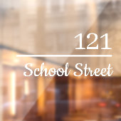 Autocollant Pour Fenêtre Personalized Mailbox Number and Address (Feuille 2)