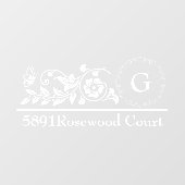 Autocollant Pour Fenêtre Personalized Monogram Mailbox (Feuille)