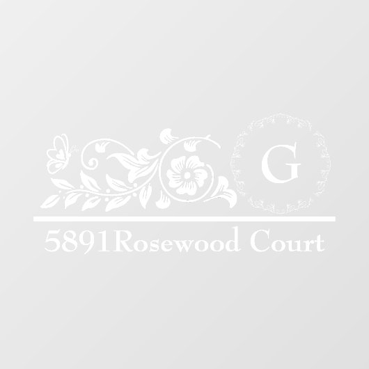 Autocollant Pour Fenêtre Personalized Monogram Mailbox (Feuille)