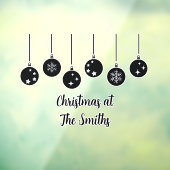 Autocollant Pour Fenêtre Personalized Ornament Christmas Window Cling (Feuille 3)