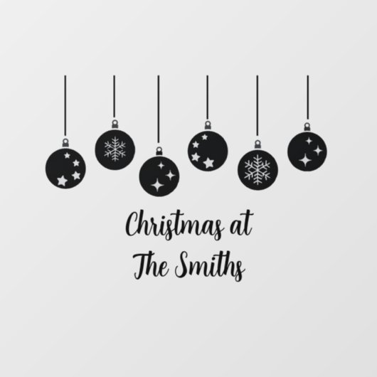 Autocollant Pour Fenêtre Personalized Ornament Christmas Window Cling (Feuille)