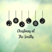 Autocollant Pour Fenêtre Personalized Ornament Christmas Window Cling (Feuille 3)