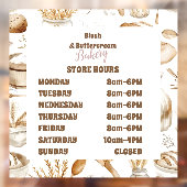 Autocollant Pour Fenêtre Personalized Rustic Baking Business (Feuille 2)