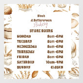 Autocollant Pour Fenêtre Personalized Rustic Baking Business (Feuille)