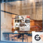 Autocollant Pour Fenêtre Personnalisé 12 Collage Photo Entreprise Chandelle (Fenêtre de café)
