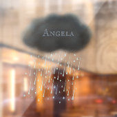 Autocollant Pour Fenêtre Personnalisé Gris Stormy Pluie Nuage Whimsical mou (Feuille 2)