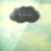 Autocollant Pour Fenêtre Personnalisé Gris Stormy Pluie Nuage Whimsical mou (Feuille 3)