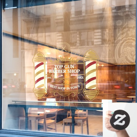 Autocollant Pour Fenêtre Personnaliser Ancien École Polonais en caoutchouc  (Fenêtre de café)