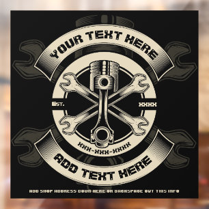 Autocollant Pour Fenêtre Personnaliser Auto Moto Réparer Magasin