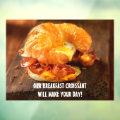Autocollant Pour Fenêtre Personnaliser Bacon Egg Fromage Croissant Restaura (Feuille 3)