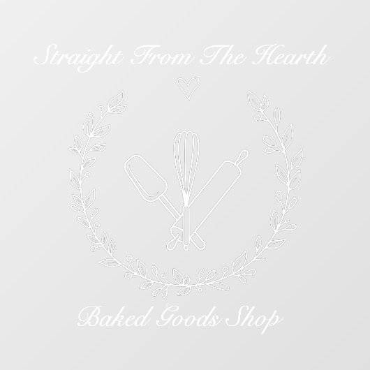 Autocollant Pour Fenêtre Personnaliser Boulangerie Cuire Pâtisserie Entrepr (Feuille)