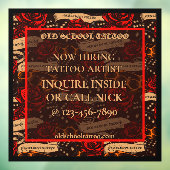 Autocollant Pour Fenêtre Personnaliser Boutique De Tatouage Maintenant Loca (Feuille 3)