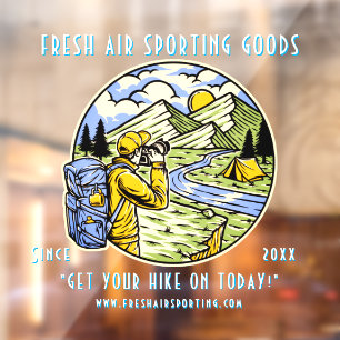 Autocollant Pour Fenêtre Personnaliser Camping Randonnées Marchandises spor