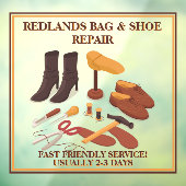 Autocollant Pour Fenêtre Personnaliser Chaussure Handbag Réparer Magasin Af (Feuille 3)