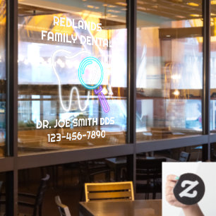 Autocollant Pour Fenêtre Personnaliser Clinique dentaire Bureau Porte denta
