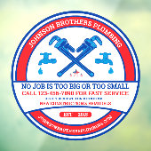 Autocollant Pour Fenêtre Personnaliser Contractant de plomberie Entreprise  (Feuille 3)