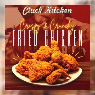 Autocollant Pour Fenêtre Personnaliser Croustillante Crunchy Fried poulet P