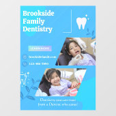 Autocollant Pour Fenêtre Personnaliser Dental Dentist Clinique Image Advert (Feuille)