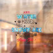 Autocollant Pour Fenêtre Personnaliser des baisers d'hiver (Feuille 2)