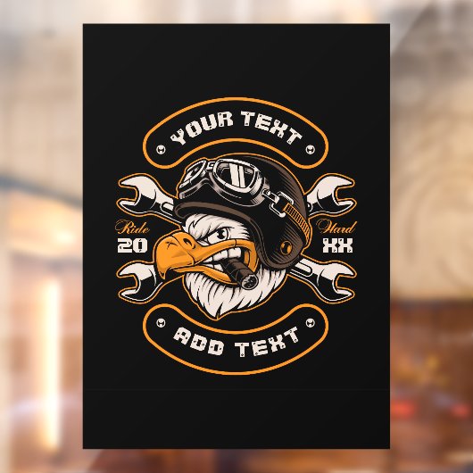 Autocollant Pour Fenêtre Personnaliser Eagle Wrenches Motorcycle Réparation (Feuille 2)