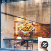 Autocollant Pour Fenêtre Personnaliser Eggrolls Restaurant chinois Nourritu (Fenêtre de café)