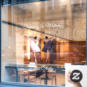 Autocollant Pour Fenêtre Personnaliser Élégante paire de danses Ballerinas