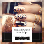 Autocollant Pour Fenêtre Personnaliser Élégante Salon à ongles (Feuille 2)