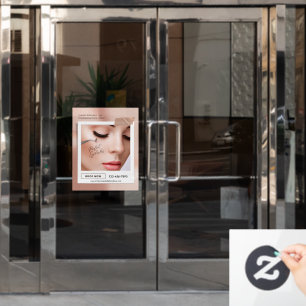Autocollant Pour Fenêtre Personnaliser Extension de Cils Élégante Rose Esth