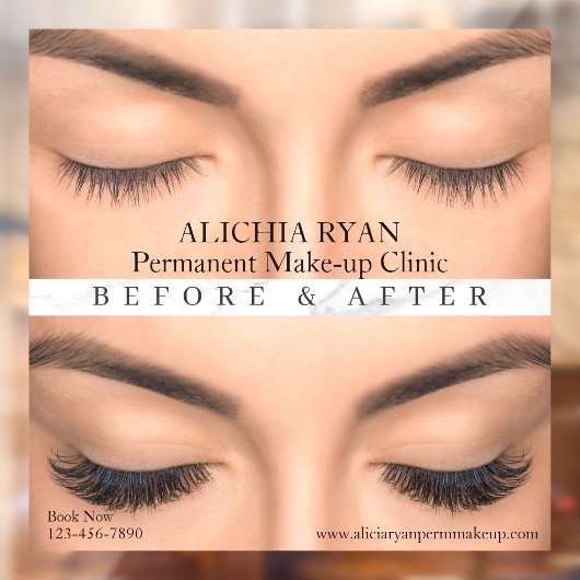 Autocollant Pour Fenêtre Personnaliser Eyelash Extensions Perm Make up MedS (Feuille 2)