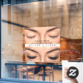 Autocollant Pour Fenêtre Personnaliser Eyelash Extensions Perm Make up MedS (Fenêtre de café)