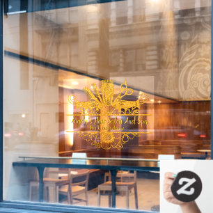 Autocollant Pour Fenêtre Personnaliser Faux Gold Parties scintillant Coiffe