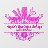 Autocollant Pour Fenêtre Personnaliser Faux Rose Parties scintillant Coiffe (Feuille)