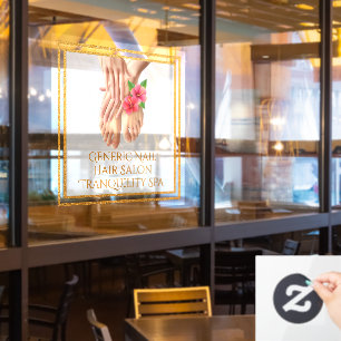 Autocollant Pour Fenêtre Personnaliser Générique Coiffure Salon Spa de tran