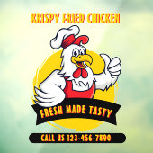 Autocollant Pour Fenêtre Personnaliser générique frite crêpe de poulet avan (Feuille 3)
