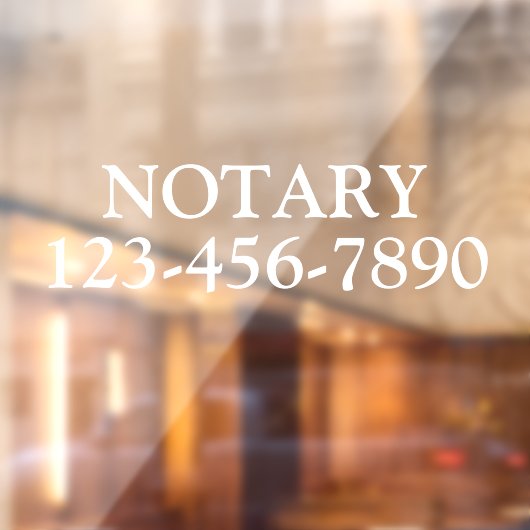 Autocollant Pour Fenêtre Personnaliser Générique Notaire Paralegal Business (Feuille 2)