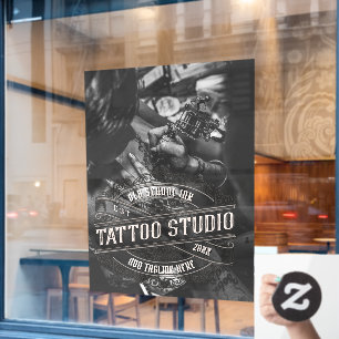 Autocollant Pour Fenêtre Personnaliser la boutique de tatouage à l'encre Ol