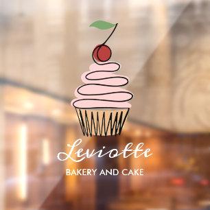 Autocollant Pour Fenêtre Personnaliser la devanture de la pâtisserie de cup