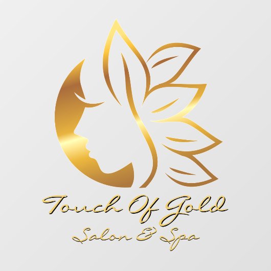 Autocollant Pour Fenêtre Personnaliser la façade de Gold Hair Salon et Spa  (Feuille)