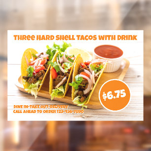 Autocollant Pour Fenêtre Personnaliser la nourriture mexicaine Tacos à coqu